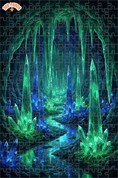 Teona Ahşap لغز خشبي بمظهر لوحة زيتية لكهف كريستالي غامض 250 قطعة 30×30