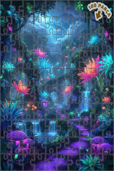 Teona Ahşap ألغاز خشبية مؤطرة بطبقتين بمظهر ألوان مائية لشلالات الغابة السحري...