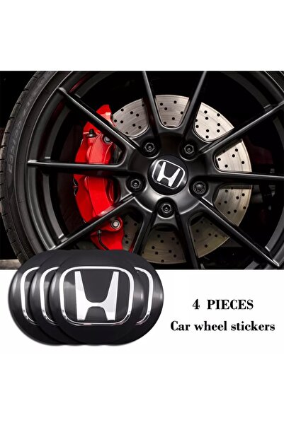 İKTUNING HONDA LOGOLU ALÜMİNYUM MALZEME 56 MM JANT GÖBEK 4 ADET STIKCER