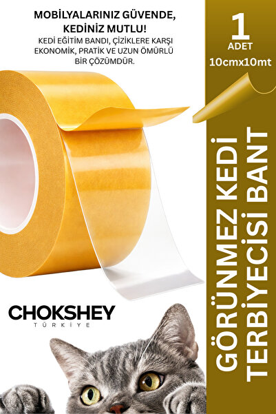 Onba KEDİ TERBİYECİSİ - GÖRÜNMEZ KORUMA BANDI - 10cm x 10mt - 1 Adet