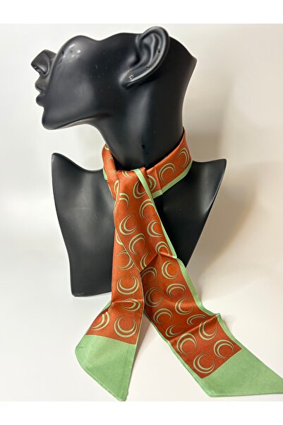 BHR AKSESUAR وشاح رفيع منقوش، شريط (6×85 سم)