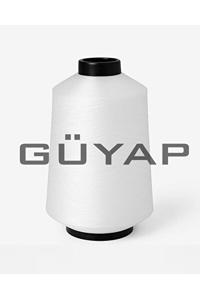 150 Denye Polyester Overlok İpliği [ Muz İpi ] [ 3 ADET BEYAZ ] [ 1800 - 2000 gr ]