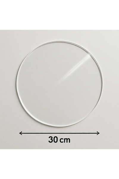 30 cm Daire Şeffaf Pleksi (Kapı Süsü)