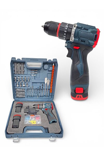 POWER7 Kömürsüz Darbeli Şarjlı Matkap Lion Armut Batarya Metal Şanzıman Çift ...