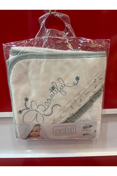 HİKMET 100% Cotton Water-Absorbing Baby Newborn Hat Detail Bath Towel Baby Ba...