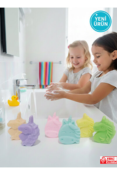 Chikopy El Yıkama Sabunu Unicorn Şekilli Mango Kokulu – Çocuklar İçin Sabun -...