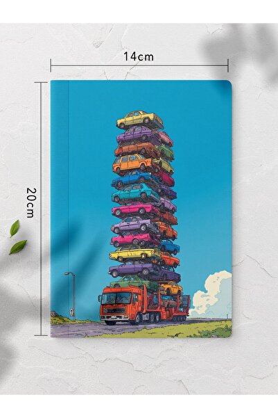 gxe.art Unlined Notebook Car Pyramid Patterned Notebook Notepad, Mind and Mem...