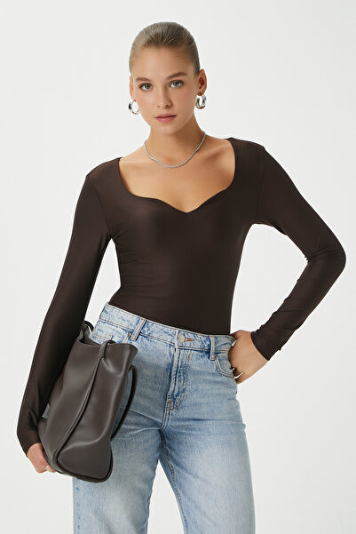 Ritnice Women's Sahra Brown Polyamide Stylish Blouse