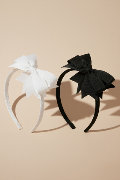 LOGO AKSESUAR Girl's 2-Piece Grosgrain Bow Crown Set
