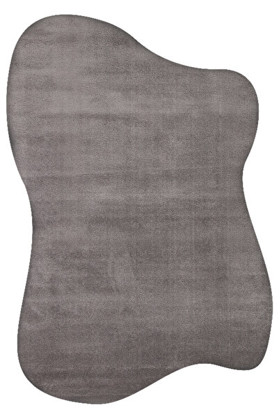 Vog Halı Vera Morfea Asimetrik Düz Antrasit Halı Hav Toz Vermez Yumuşak Tuşel...