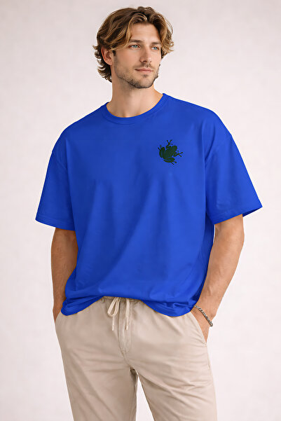 ArtYus Frog Printed Cotton Relaxed Fit Round Neck Unisex T-Shirt