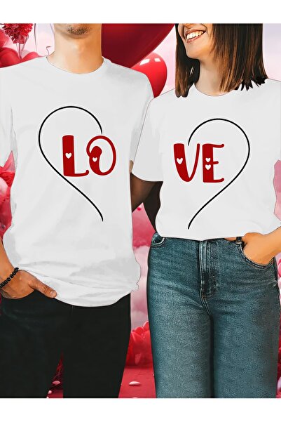 Deocept Couple Combination 1 Piece Women's Model Valentine's Day Printed Comf...