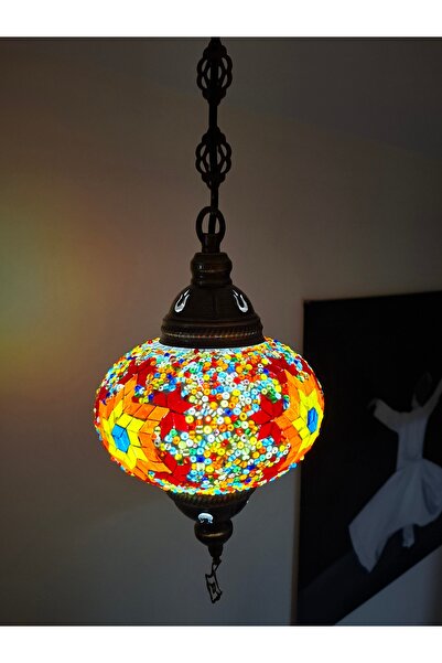 mertyavm Otantik Avize Osmanlı Mozaik Desenli Sarkıt Avize Gece Lambası