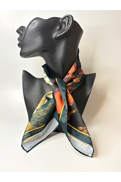 BHR AKSESUAR Patterned Square Scarf (45X45 cm)