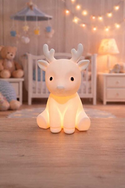 BASKIMARKETİM Unicorn Figürlü (Geyik) LED Gece Lambası – Çocuk Odası Dekorati...