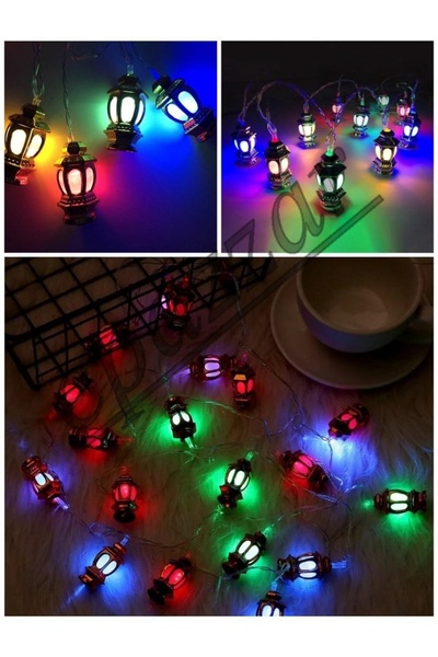 Light Space Renkli 20 led Pilli 4 Metre Ramazan Kandil Led Işık Süsleme Dekor...