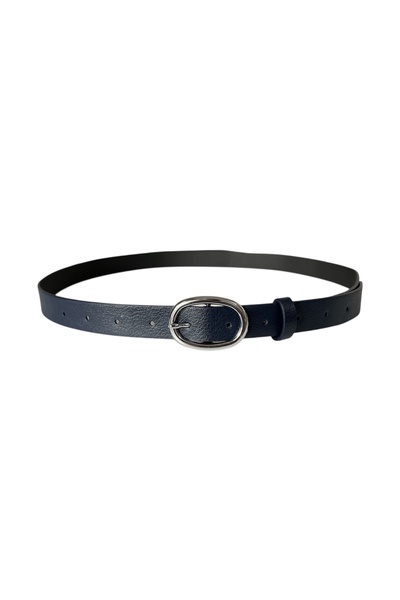 stravis Срібний овальний пряжка синій ремінь