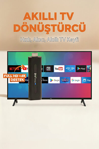 Tekvora Android TV Stick | 4K Destekli | Android 14 | Dual WiFi | Bluetooth |...