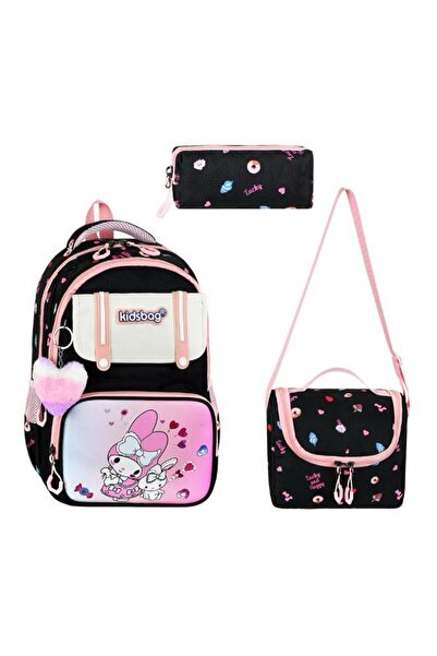 Baginn Primary School Girls' Bag Set of 3 Korean Style 40*30 cm Lunch Box Pen...