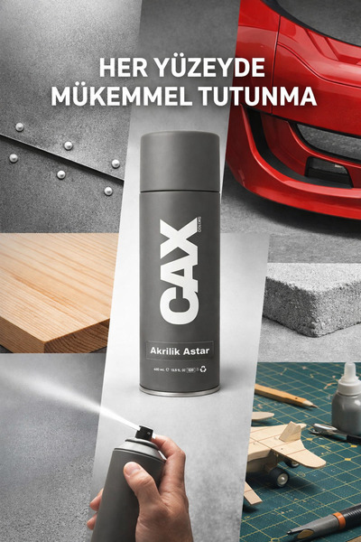 caxcolors Pas Önleyici Antikorozif Metal Astarı Sprey 400ml - Pas Durdurucu v...