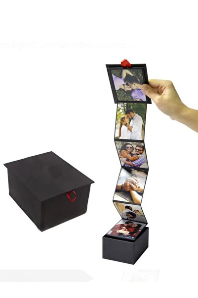 AY AN STUDYO Siyah Akordiyon Fotoğraf Kutusu Fotoğraflı Kutu Hediye Fotoğraf ...