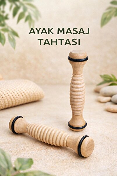 Ayana Cosmetic لوح تدليك القدمين من الخشب الطبيعي