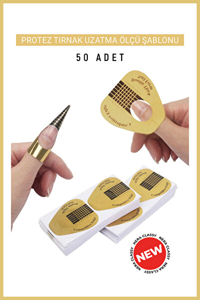 Nera Classy 50 Adet Protez Tırnak Uzatma Ölçü Şablonu