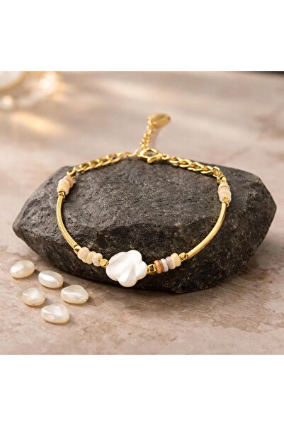 Agatella Tasarım Stone Clover Model Natural Stone Bracelet – Luck and Elegance