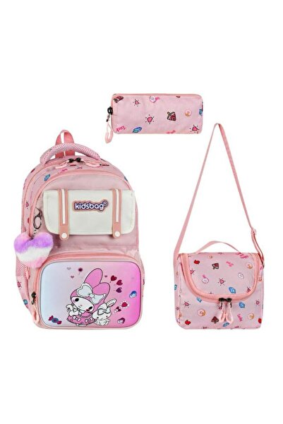 Baginn Primary School Girls' Bag Set of 3 Korean Style 40*30 cm Lunch Box Pen...