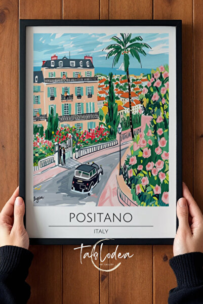 tablodea Pinterest Positano İtalya Şehir Tablosu TD Amalfi Sahili Akdeniz Tar...