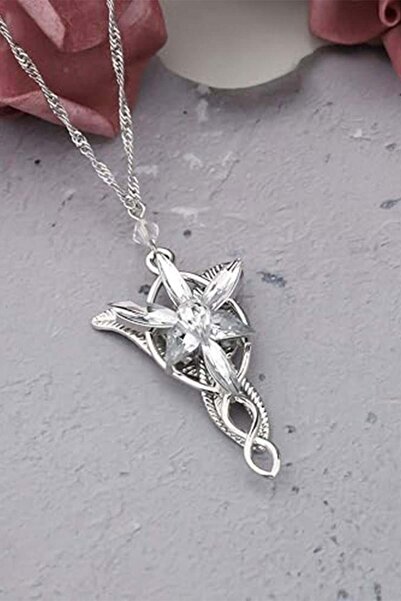 Karakedi Silver Lord of the Rings Evening Star Cosplay Necklace
