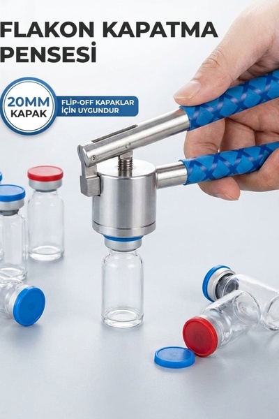 Muhtalif Markalar Profesyonel Manuel Flakon Şişe Kapama Pensesi - 20 mm Metal...