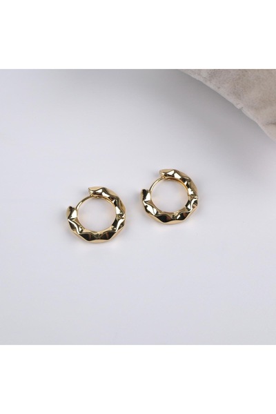 Butik XUping 14K Dalgalı Halka Küpe