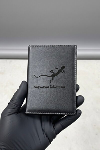 Yalıgraf Reklam Tabela Audi Quattro Gecko Lizard Leather Stitched License Cov...