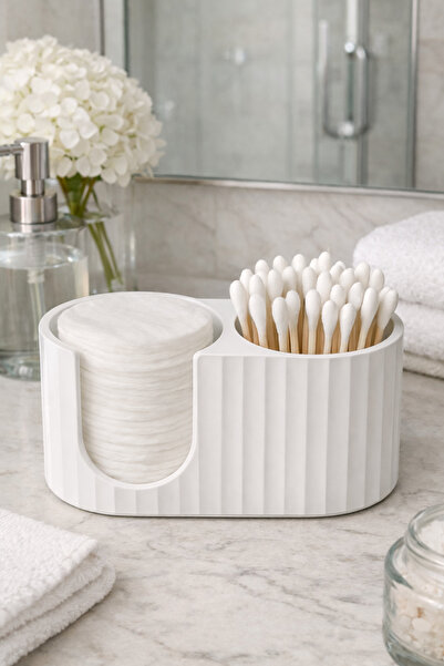 Vescarri Cotton & Swab Organizer – Bathroom and Makeup Organizer