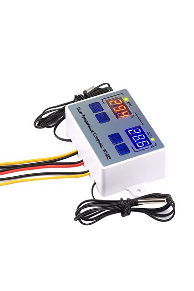 YATE10 W1088 AC 220V 10A Çift Kontrollü Termostat