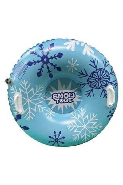 OEM Надуваема шейна за деца Сини снежинки 92 см