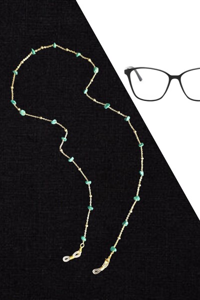 nftart.design Mini Bulk Chain Covered in Colors - Gold Eyeglass Chain