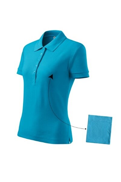 Malfini Women's polo shirt, Cotton 213, Turquoise XS