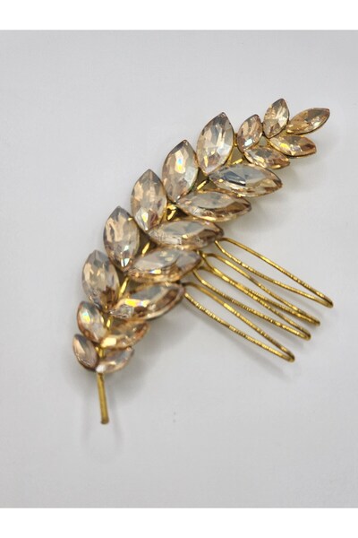 ARBABAG&ACCESSORY AC DE PĂR MODEL FRUNZĂ CU PIATRĂ DE CRISTAL