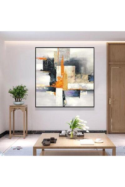 lawhat لوحات فنية تجريدي مطبوعة على قماش الكانفس موديل ( 2932)