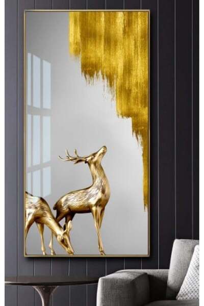 lawhat لوحات فنية الغزال مطبوعة على قماش الكانفس موديل ( 1491)