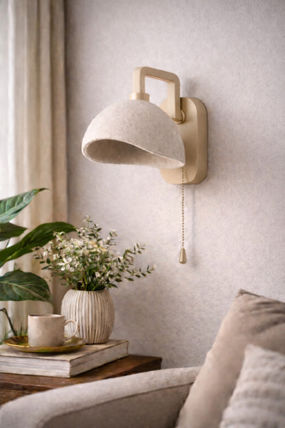 Limon 3D Desing Şarjlı Kablosuz Duvar Apliği LED Işıklı - Modern Başucu Lamba...