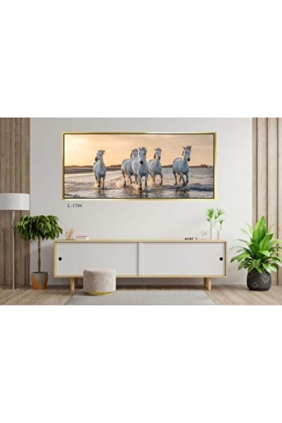 lawhat لوحات فنية خيول مطبوعة على قماش الكانفس موديل ( 1784)
