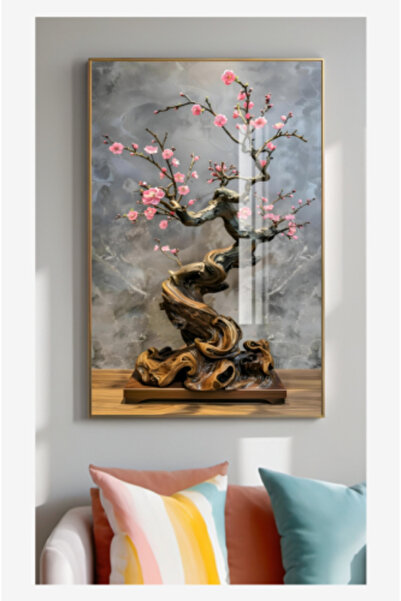 lawhat لوحة فنية مطبوعة ديكور غرفة المعيشة على شرفة زهرة البرقوق الفرنسية في ...