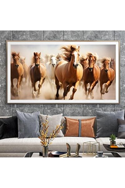 lawhat لوحات فنية مطبوعة خيل على قماش الكانفس موديل (2656)