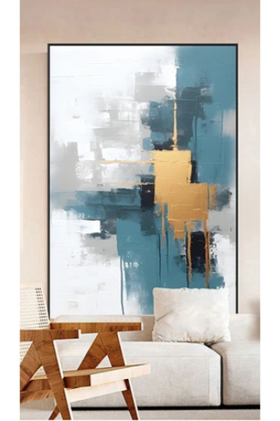 lawhat لوحات فنية تجريدي مطبوعة على قماش الكانفس موديل ( 2219)