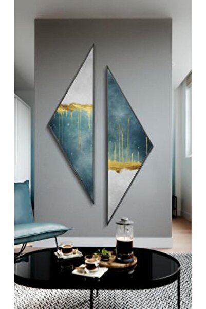 lawhat لوحات فنية تجريدي مطبوعة على قماش الكانفس موديل ( 2235)