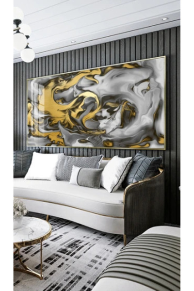 lawhat لوحات فنية تجريدي مطبوعة على قماش الكانفس موديل ( 2273)