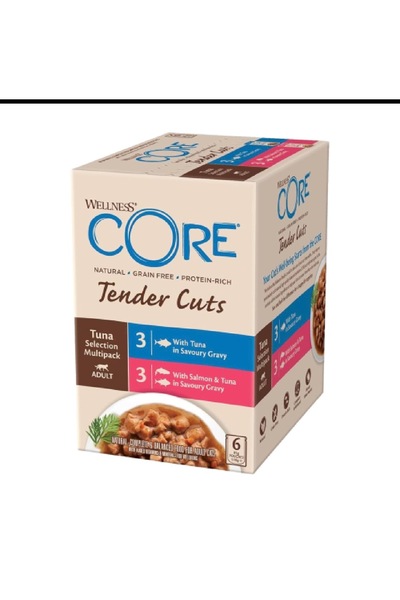 CORE ويلنس كور أظرف طعام رطب تشكيلة متعددة بالتونا 6×85غ